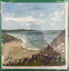 HAND PAINTED GREETINGS CARD.'Cornish Coast' signed by myself