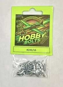 Hobby Bolts #2x5/16” Servo Mounting Screw, QTY:24pcs, RC Micro Fastener - Picture 1 of 5