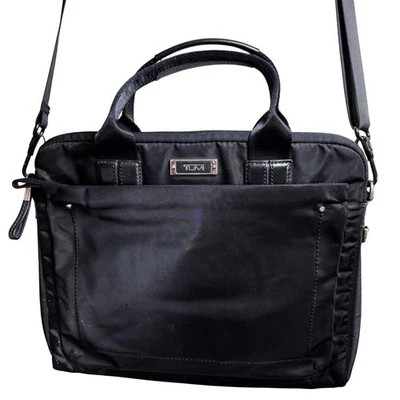 Tumi Black Nylon Crossbody Laptop iPad Travel Bag Business Briefcase Handbag EXC - Image 1 of 4
