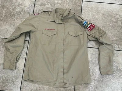 Boy Scout BSA, Blusa Uniforme Oficial, Para Mujer Grande, Mezcla de Algodón Manga Larga Foto 1 de 4