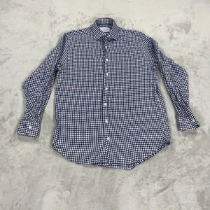 Charles Tyrwhitt Dress Shirt Mens 15.5-33 Blue Check Classic Fit Long Sleeve - Picture 1 of 6
