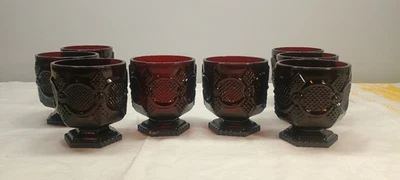 Vasos con patas rojas rubí Avon Cape Cod 3,75" (juego de 8) Foto 1 de 3