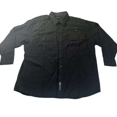 Camisa táctica 5.11 • XL • Uniforme abotonado ropa de trabajo negra gótica LEER Foto 1 de 4
