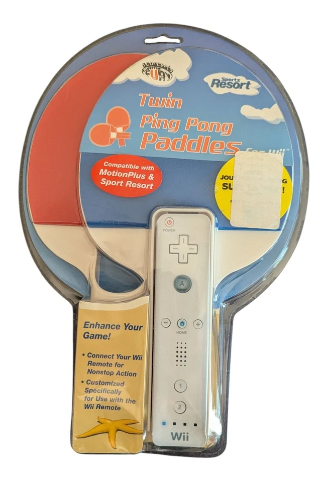 Paletas de ping pong gemelas para mando de Nintendo Wii - Sports Resort Foto 1 de 1