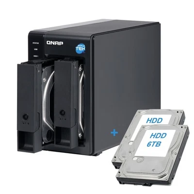 Qnap TR-002 Das Storage 2-BAY HDD 12TB (2x6TB) Raid Slot Double 3,5 " Usb-C - Image 1 of 4