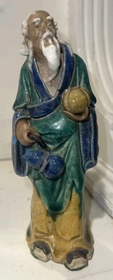 Antique Chinese MudMan, 100 + years old  , 6 inch, Marked "CHINA" - Image 1 of 4