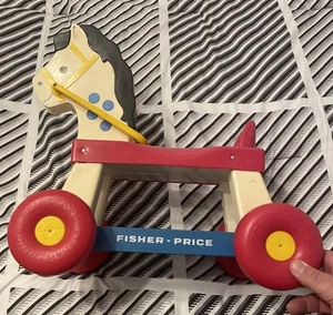 Retired Fisher Price Ride On Horse Toy #978 Toddler Toy 1976 Vintage - Picture 1 of 3
