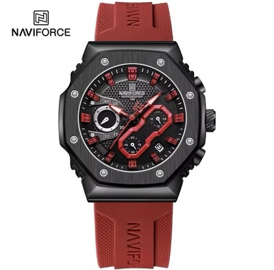 New Naviforce Watch Fashion High Quality Silicone Band Sport Waterproof Quartz - Image 1 of 4