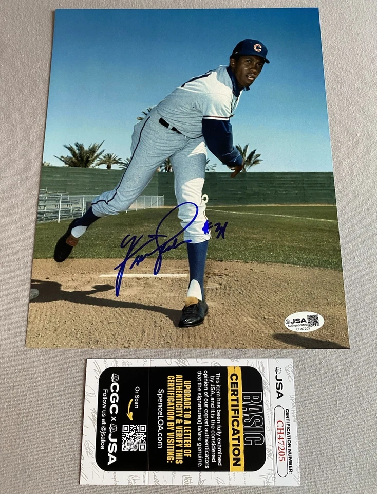 CHICAGO CUBS FERGIE JENKINS AUTOGRAPH 8x10 CANDID PORTRAIT PHOTO- JSA CH47205 - Image 1 of 1