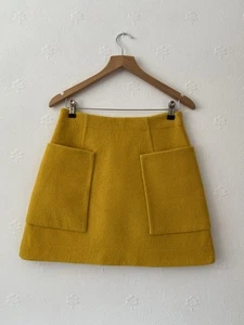 Falda COS Amarilla 100% Lana Reino Unido Talla 8 Línea A Mini - Imagen 1 de 5
