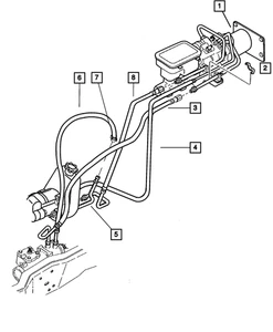 Genuine Mopar Power Steering Return Hose 52006724AC - Picture 1 of 2