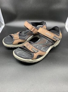 Ecco Yucatan Sandals Receptor Technology Hiking Espresso Leather Men Sz 11-11.5 - Picture 1 of 5