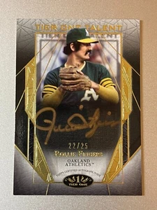 ATHLETICS #22/25 ROLLIE FINGERS BRONZE INK AUTO SP 2022 TOPPS TIER ONE TALENT - Picture 1 of 2