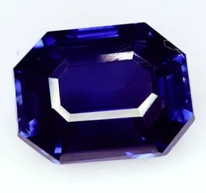 Gemma Sciolta Tanzanite Blu Naturale Certificata 12 Ct Ottagono Gemma Autentica E76 - Foto 1 di 12