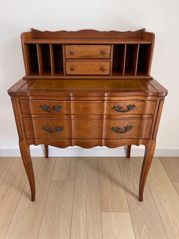 Vintage Sligh Lowry French Provincial Leather Top Table or Secretary Desk Cover