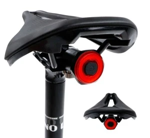 Smart Bicycle Rear Light Auto Start Stop Brake Sensing Tail Taillight Bike LED - Picture 1 of 18