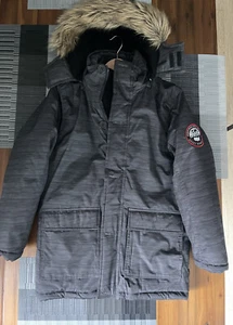 Jacket Boys w/ Faux Fur Hoodie Black Snozu Boys, Size: L (14-16) New - Picture 1 of 4