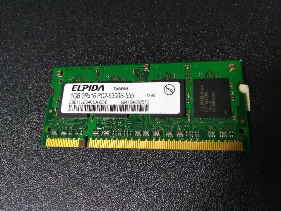 Elpida notebook memory ram 1GB 2Rx16 PC2-5300s-555 200 pin - Image 1 of 1