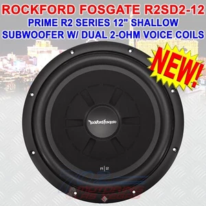 SUBWOOFER ROCKFORD FOSGATE R2SD2-12 500 VATIOS 12" DOBLE 2 OHMIOS MONTAJE POCO PROFUNDO ¡NUEVO! - Imagen 1 de 2