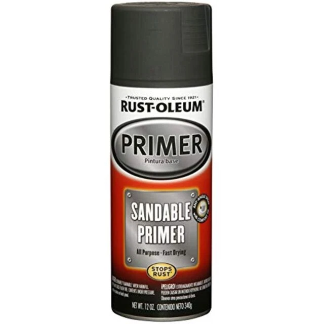 Rust-Oleum 249418 Automotive Sandable Primer Spray Paint - Black (12oz)