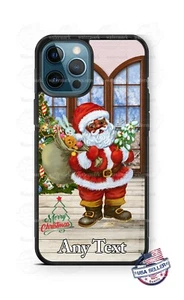 Christmas Black Santa Claus Presents Phone Case Cover for iPhone Samsung gift - Picture 1 of 10