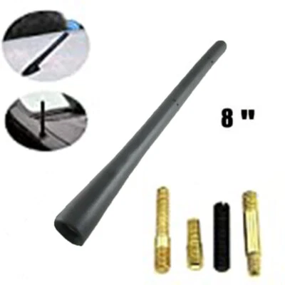 7" Universal Car AM/FM Radio Aerial Antenna Stubby Rubber Roof Black w/Screws - Image 1 of 4