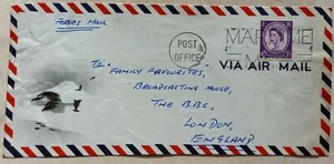 JAPAN 1960 BRITISH STAMP ROYAL NAVY H.M.S. ALBION MARITIME MAIL AIRMAIL COVER - Picture 1 of 2