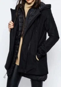 NWOT Nike Uptown 3 In 1 Black Hooded Parka Coat Removable Puffer Sz L MSRP $260 - Picture 1 of 6