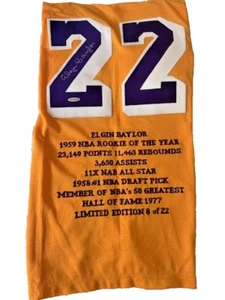 Elgin Baylor #22 signed Jersey with Upper Deck COA.  Limited Edition 8 of 22 - Picture 1 of 2