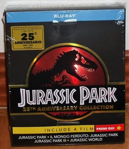 JURASSIC PARK+JURASSIC WORLD 25º ANIVERSARIO 4 PELICULAS BLU-RAY AVENTURAS NUEVO - Imagen 1 de 6