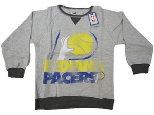 New Indiana Pacers YOUTH Sizes S-M-L-XL Light Gray Majestic Sweatshirt - Picture 1 of 10