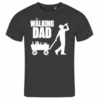 DEINSHIRT Camiseta hombre The walking Dad S a XXL día del padre día del hombre ascensión al cielo alcohol