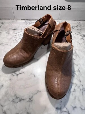 Timberland Earthkeepers Rudston talla 8 cuero tostado tacones zueco zapatos Foto 1 de 4