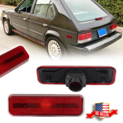 2X Luces de señalización laterales de guardabarros trasero con lente roja para 81-93 Dodge D150 D250 D350 Foto 1 de 4