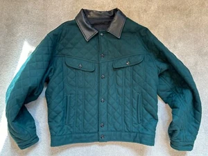 VALENTINO Green Wool Blend Mens Bomber Jacket XL - Picture 1 of 8