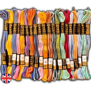 Anchor Multi Variegated Cotton Embroidery thread skeins Floss Assorted Colours - Picture 1 of 12