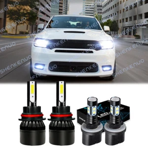 4pcs For Dodge Dakota Durango 1998-2000 LED Headlights Fog Light Bulbs Kit 6000K - Picture 1 of 12