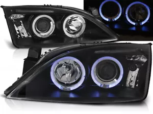 fari per FORD MONDEO 2000 2001 2002 2003 2004-2007 occhi d'angelo nero LHD - Foto 1 di 1