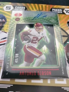 2021 Illusions Football Antonio Gibson Limelight Red Signatures Auto /99 - Picture 1 of 2