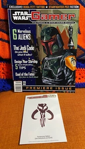 Star Wars Gamer Magazine #1 Boba Fett Cover WITH TATTOO 2000 Madalorian MB05 - Picture 1 of 6