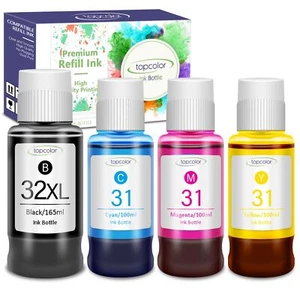 31 32XL Ink Bottle Set Replacement for HP Smart Tank 5101 6001 5000 Ink Refil... - Picture 1 of 8