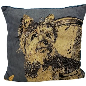 Cuscino arazzo vintage Yorkshire terrier Yorkie cuscino da lancio arredamento casa - Foto 1 di 6