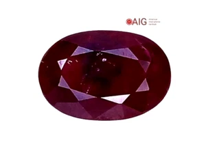 Piedras preciosas sueltas corte ovalado rubí natural rojo certificado AIG 2,36 cts "ver video" - Imagen 1 de 5