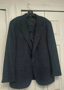 Chaqueta Blazer Vintage Polo Ralph Lauren Azul Púrpura Verde Azul Marino Lana a Cuadros 46 - Imagen 1 de 7