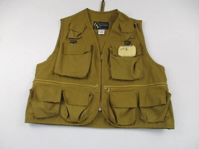 Vintage Columbia Photography Vest Mens Large Brown Fishing Hunting Safari - Image 1 of 4