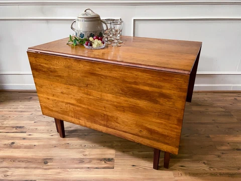 Vintage Cherry Mid Century Large Drop Leaf Dining Table Cover
