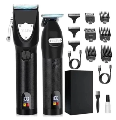 YiLFo Haarschneidemaschine Herren, professioneller Bartschneider für Männer, USB wiederaufladbar