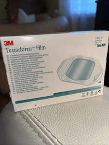 3M 1624W Tegaderm Película Transparente Apósito 2.375" x 2.75" Marco Caja de 100 NUEVO - Imagen 1 de 8