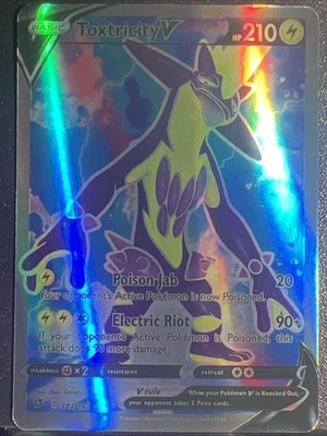 Holo Toxtricity V Full Art 182/192 Ultra Rare Rebel Clash Pokemon TCG - Image 1 of 2