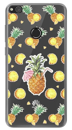 Cover In Gel Trasparente Per Huawei P8 Lite 2017 Design Ananas Disegni - Immagine 1 di 1